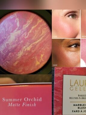 🏝Blush Need🏝BNIB Laura Geller Fullsize SUMMER ORCHID Baked Blush N Brighten!!